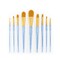 RCC 303 | Crafter's Choice™ 9pc Golden Taklon Filbert/Oval Wash Brush Set